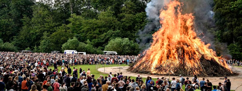 Sankt Hans bonfire in Denmark